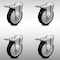 Service Caster 5 Inch SS Black Polyurethane Swivel Bolt Hole Caster Set with Total Lock Brake SCC-SSBHTTL20S514-PPUB-BLK-4 - alternate 1